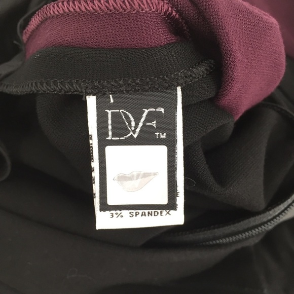 DVF Diane von Furstenberg Hallie Brazen Plum purple dress colorblock new 12 - Picture 8 of 8